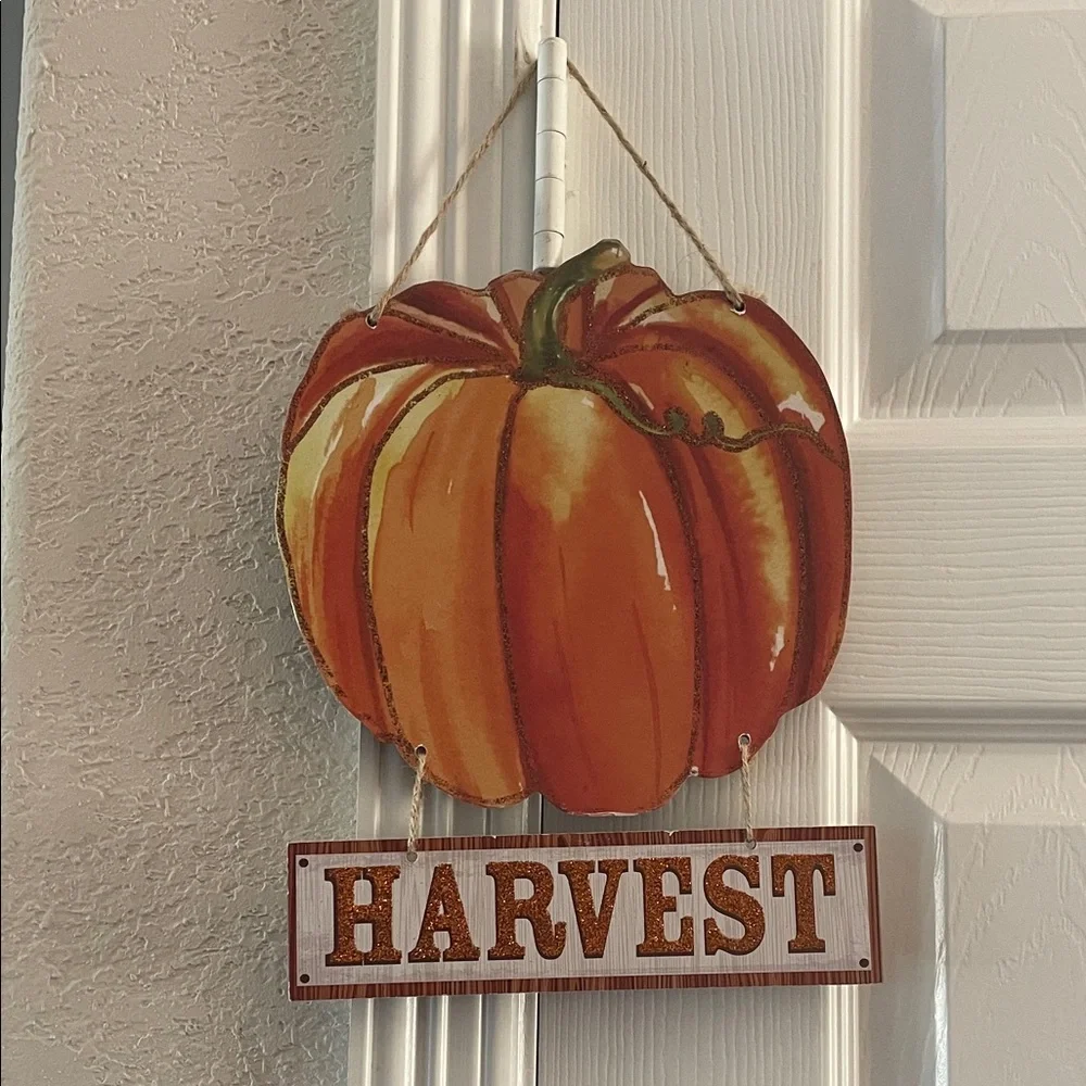 Orange Pumpkin Harvest Wall Decor